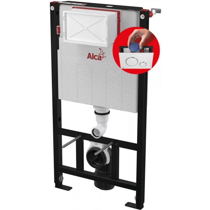 Інсталяція Alca Plast AM101/1120 з панеллю змиву M678 і прокладкою M91 Комплект 4в1