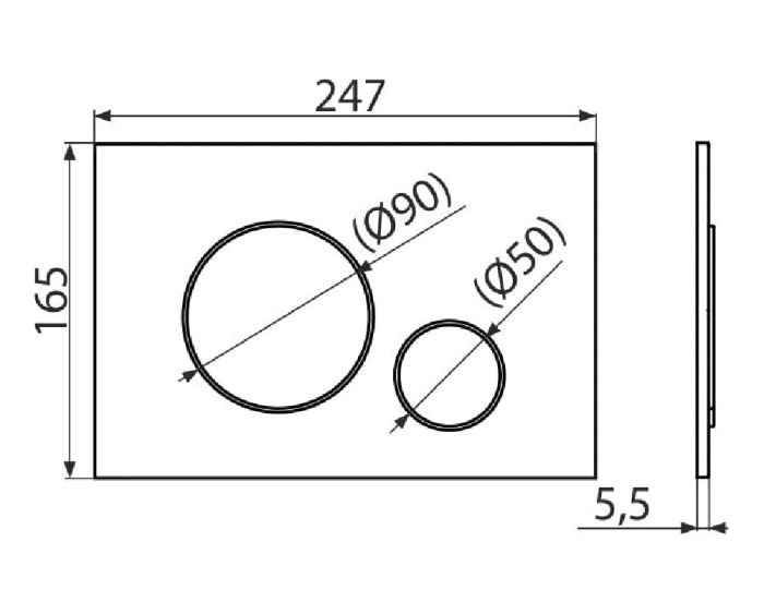 Інсталяція Alca Plast AM101/1120 з панеллю змиву M678 і прокладкою M91 Комплект 4в1