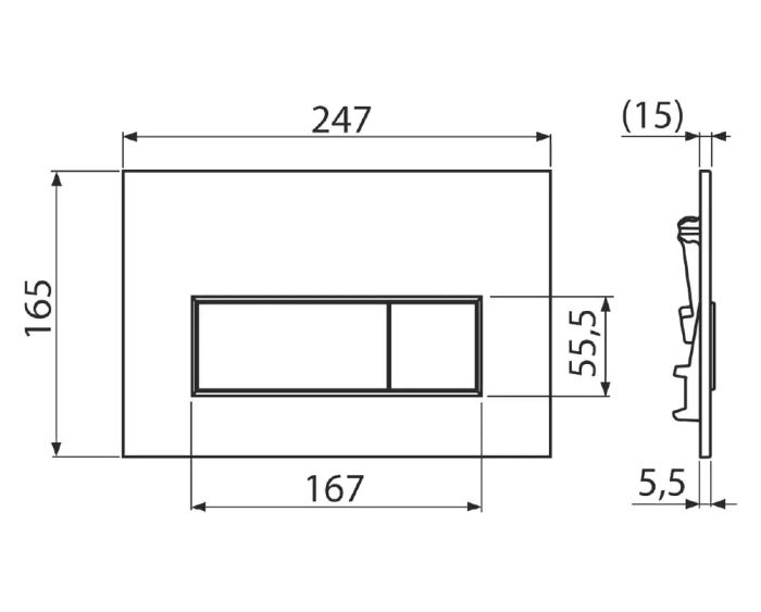 Інсталяція Alca Plast AM101/1120 з панеллю змиву M578 і прокладкою M91 Комплект 4в1
