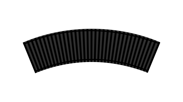 Конвектор внутрішньопідлоговий радіусний Teplowatt 2752х265 Turbo чорний