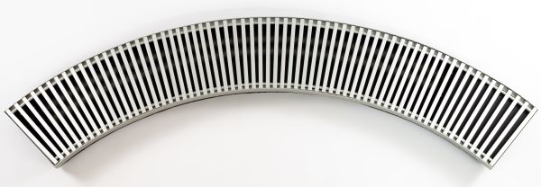 Конвектор внутрішньопідлоговий радіусний Teplowatt 2752х265 Turbo сірий