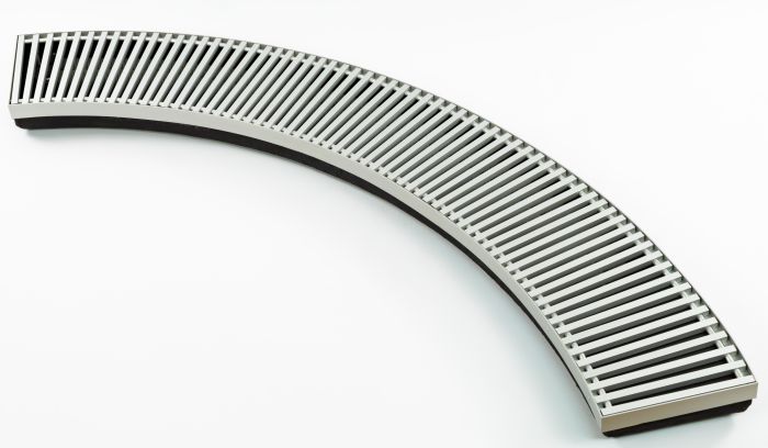 Конвектор внутрішньопідлоговий радіусний Teplowatt 3500х200 Eco сірий