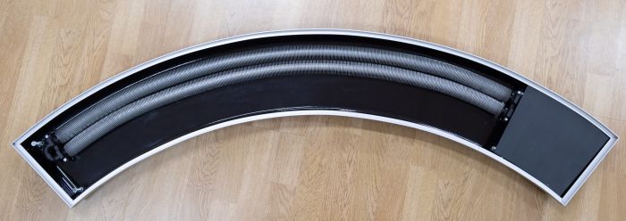 Конвектор внутрішньопідлоговий радіусний Teplowatt 3500х200 Eco сірий