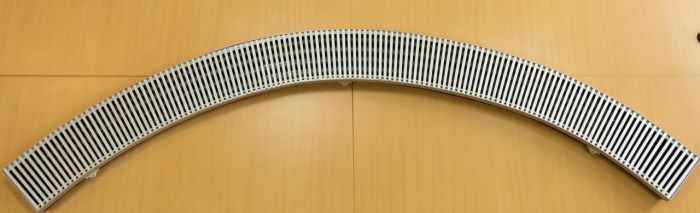 Конвектор внутрішньопідлоговий радіусний Teplowatt 3500х200 Eco сірий