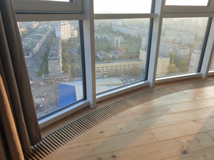 Конвектор внутрішньопідлоговий радіусний Teplowatt 3500х200 Eco сірий