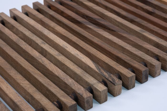 Решітка дерев'яна для конвектора Teplowatt Горіх 3500х265 з висотою 16 мм